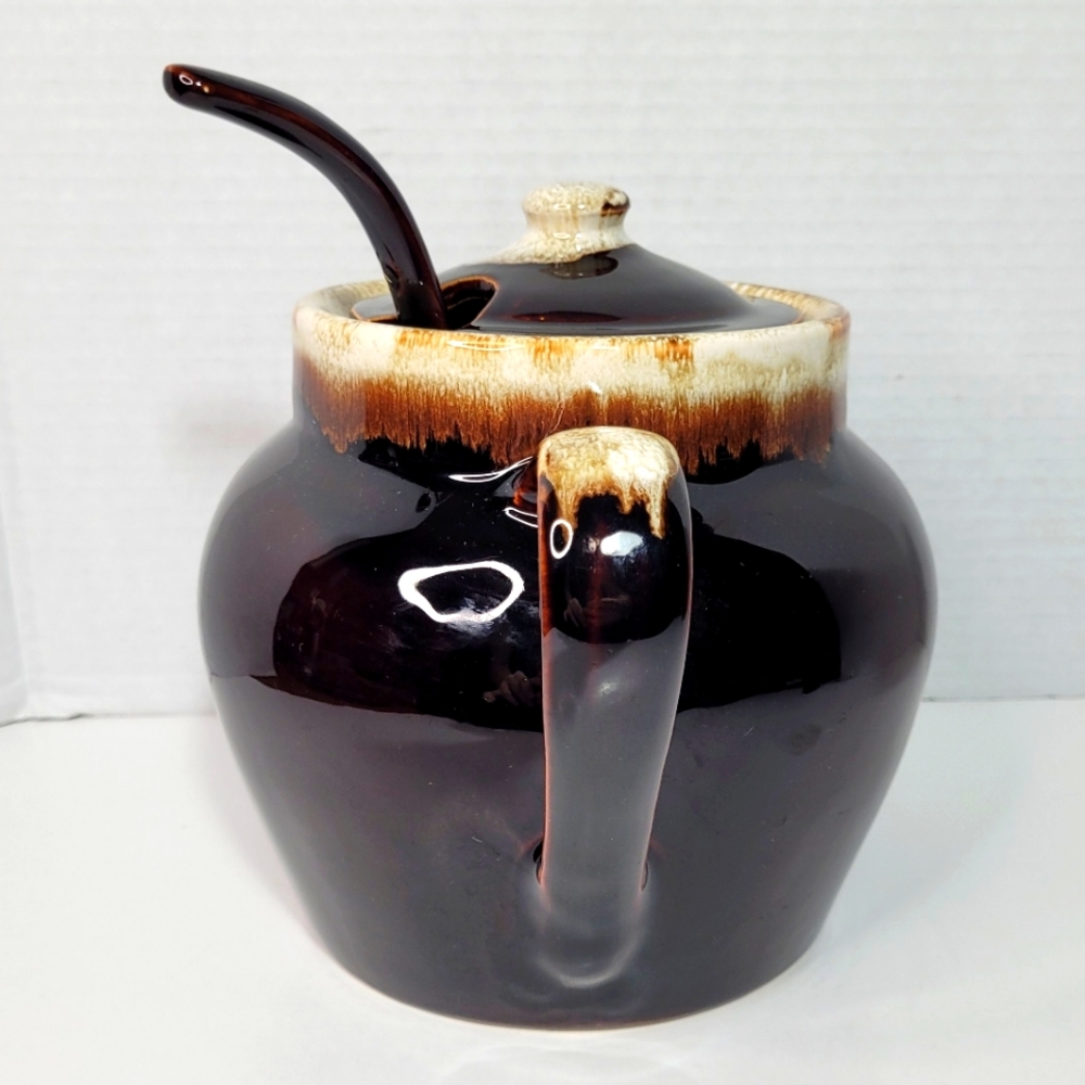 Pfaltzgraff Brown Drip Glazed Tureen w Ladle and Lid Vintage Gorgeous